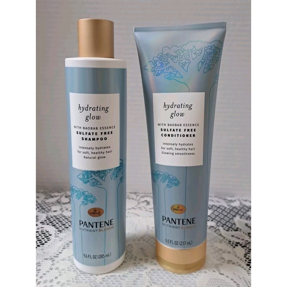 Pantene Hydrating Glow w/ Baobab Essence Shampoo 9.6‎ oz. & Conditioner 8 oz.